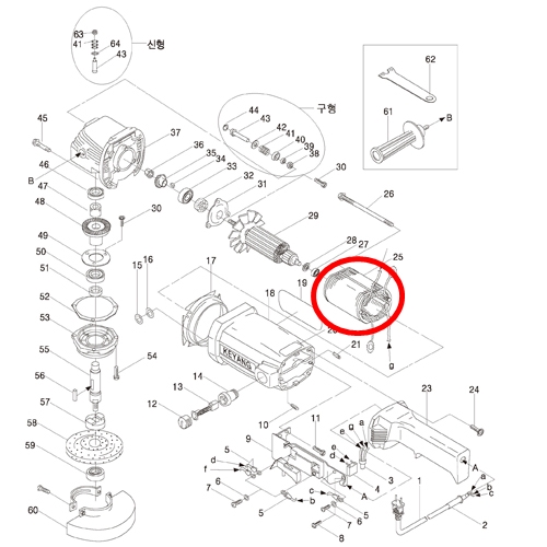 [KEYANG] — 3014210 Spare Parts Stator