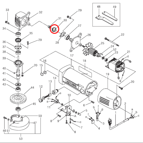 [KEYANG] — 2024513 Spare Parts Pinion