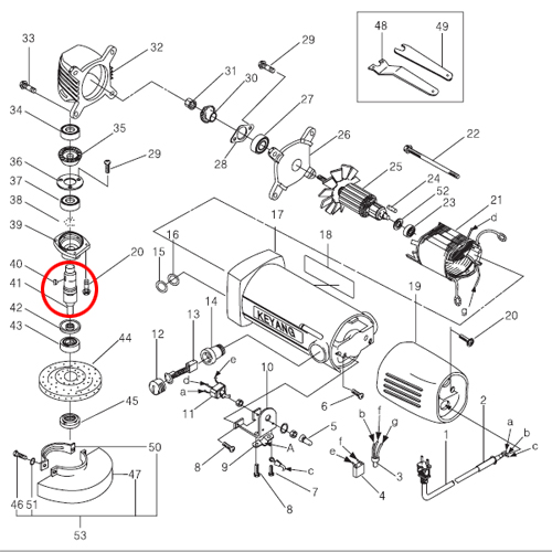 [KEYANG] — 2023160 Spare Parts Spindle
