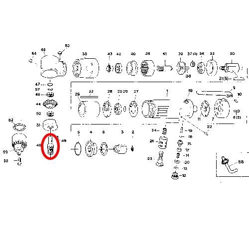 [SP VESSEL] — SP-1510AH Parts Spindle