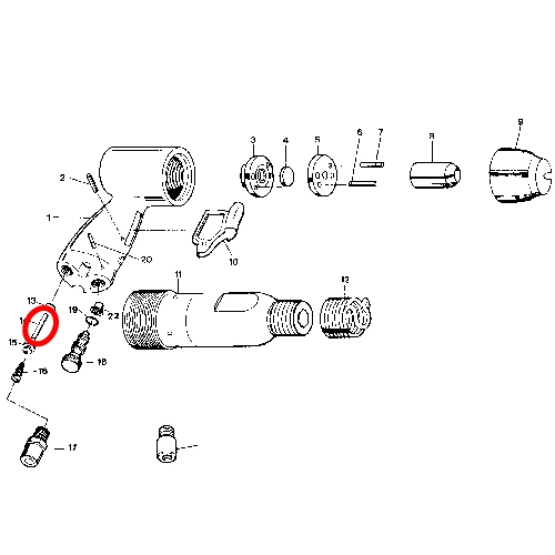 [SP VESSEL] — SP-1410K Parts Throttle Pin