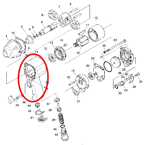 [SP VESSEL] — SP-7140 Parts Motor Housing