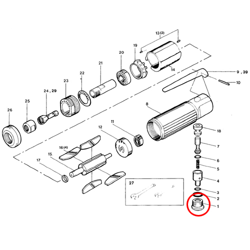 [SP VESSEL] — SP-1200 Parts Valve Screw
