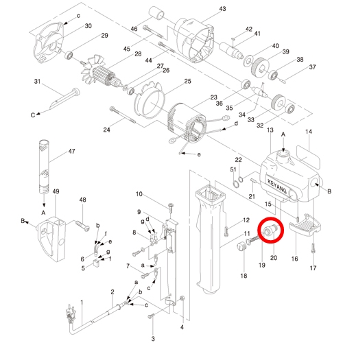 [KEYANG] — '2100033 Spare Parts Brush Holder