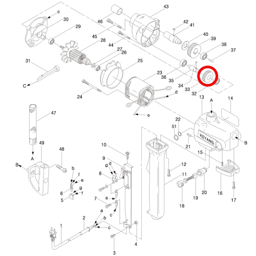 [KEYANG] — 2024224 Spare Parts First Gear