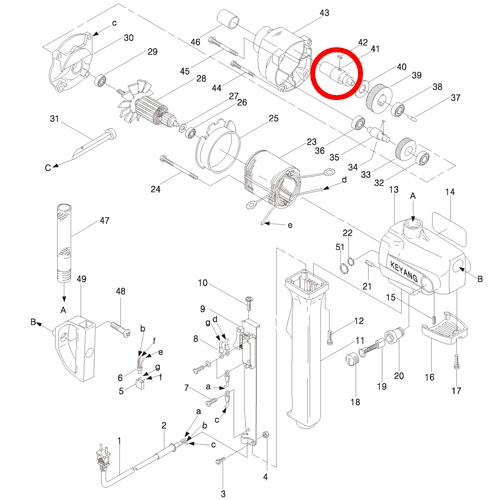 [KEYANG] — 2023018 Spare Parts Spindle