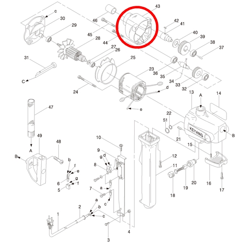 [KEYANG] — 2043311 Spare Parts Gear Cover