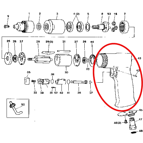 [SP VESSEL] — SP-1525 Parts Motor Housing