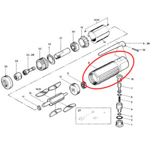 [SP VESSEL] — SP-1200 Parts Motor Housing