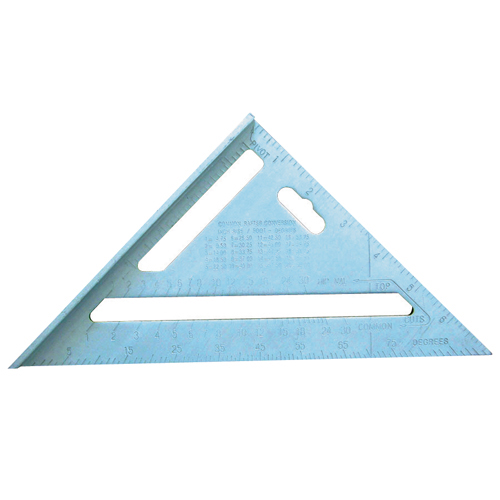 [BlueTec] — BD-AS018 Steel Ruler Triangle Protractor