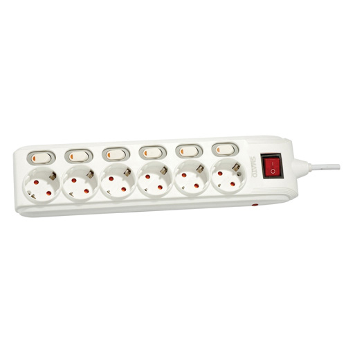 [SMATO Multi Cord] — SM M6-02E Multi Cord (Individual Circuit Breaker Switch)