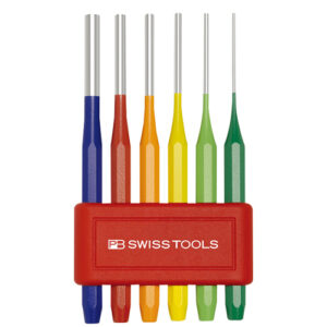 [PB Swiss Tools] — 755BL RBCN Color Pin Punch Set (Octagonal)