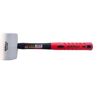 [Seshin Buffalo] — SB-FRH45W Hammer Rubber Mallet (TPR Handle) White