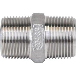 [Sangah] — SN6-1/4 Stainless Steel Threaded Hexagonal Nipple