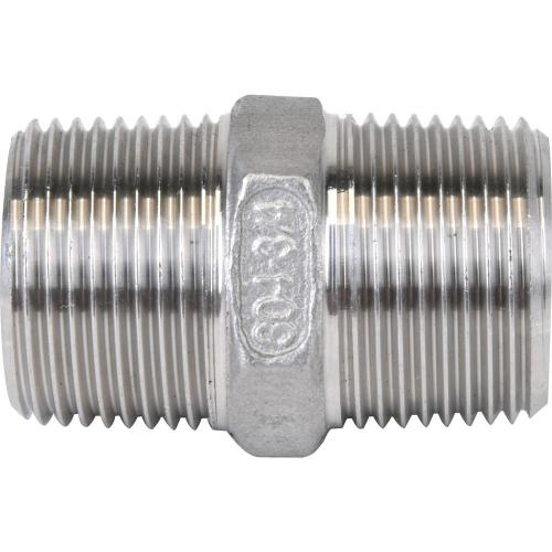 [Sangah] — SN6-3/8 Stainless Steel Threaded Hexagonal Nipple
