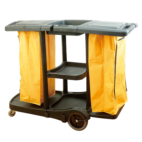 [Smato] — AF08180B Cleaning Cleaning Cart (2-Compartment)