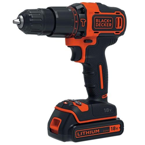 [BLACK+DECKER] — BDCHD18K1B Cordless Hammer Drill Driver