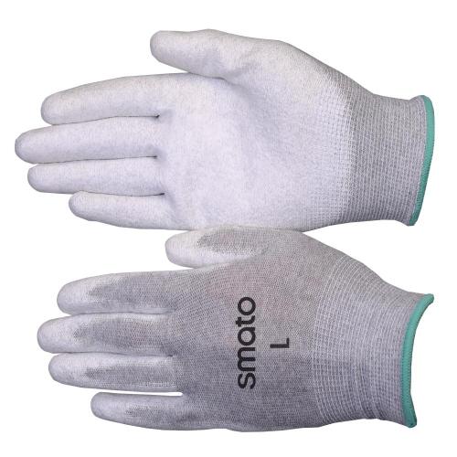 [Smato Coated Glove] — PU-PALM L ESD Gloves (Carbon Fiber)