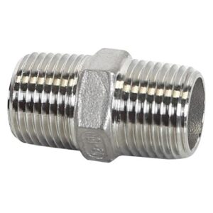 [MK] — 1208604 Stainless Steel Threaded Hexagonal Nipple