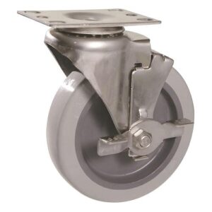[DAESIN CASTER] — DS2230PUP Light-Duty Caster (Stainless Steel – Swivel + Brake)