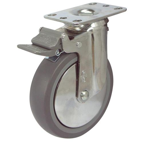 [DAESIN CASTER] — DS2530MRB Silent Caster (Dual Brake - Swivel + Lock)