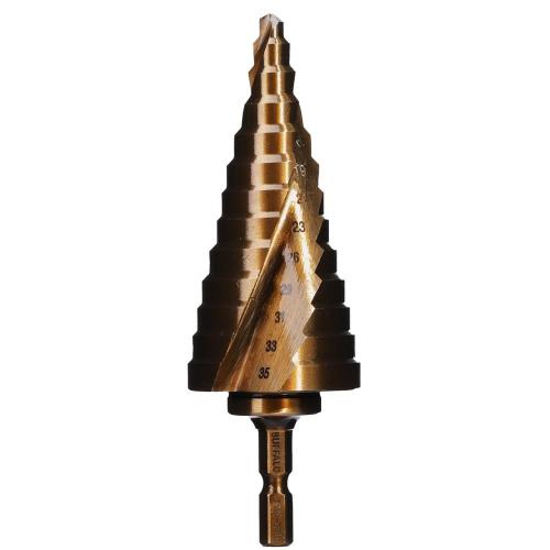 [Seshin Buffalo] — T13-535 Step Drill Cobalt Step Drill - Twist Type (Hex Shank)