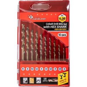 [CLEVELAND] — 10PSet Cobalt Drill Set (Hex Shank)