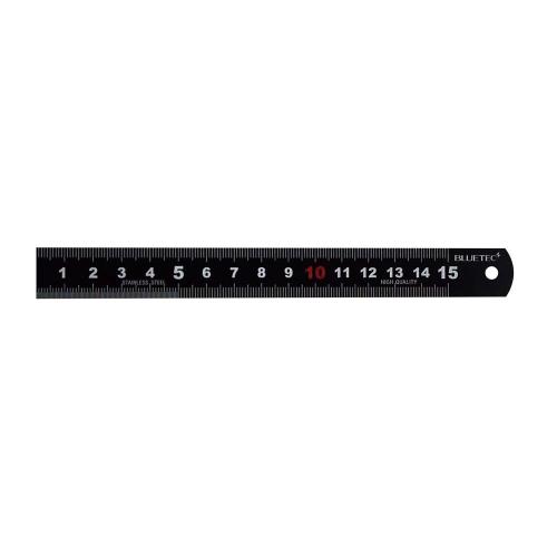 [BlueTec] — BT-1000B Steel Ruler Steel Ruler (Black Painted)