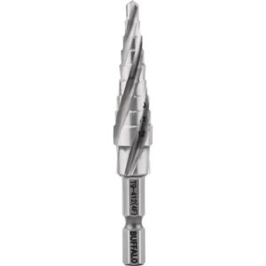 [Seshin Buffalo] — 121-4460 T5-412 Step Drill 4-Flute Step Drill – Twist Type (Hex Shank)