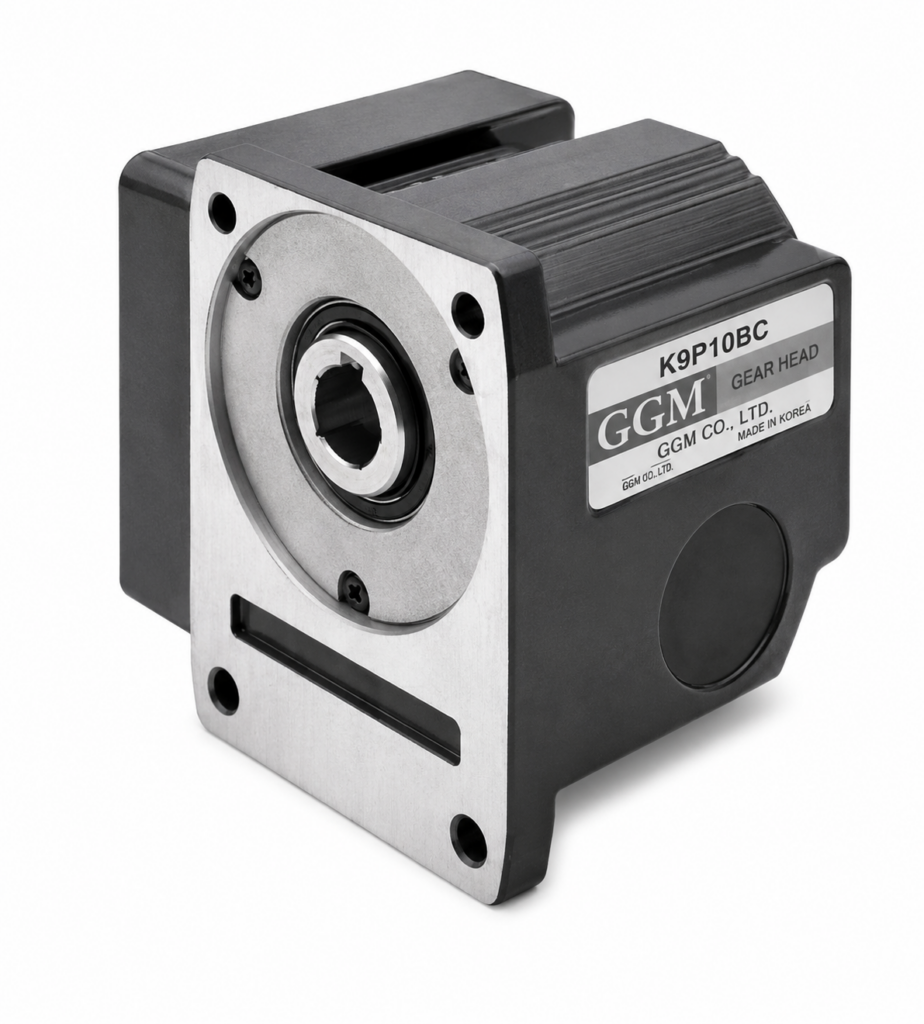 [GGM] — K8G□BRH Right-Angle Hollow-Shaft Gearhead for □80 25W Geared Motors (□80mm, 1/3–1/180, ø15 Hollow Bore, Cap 8 N·m)