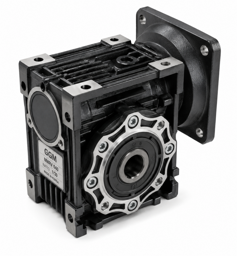 [GGM] — NMRV 040 Worm Gear Reducer (hollow ø18 output, input ø12, 1/5~100)