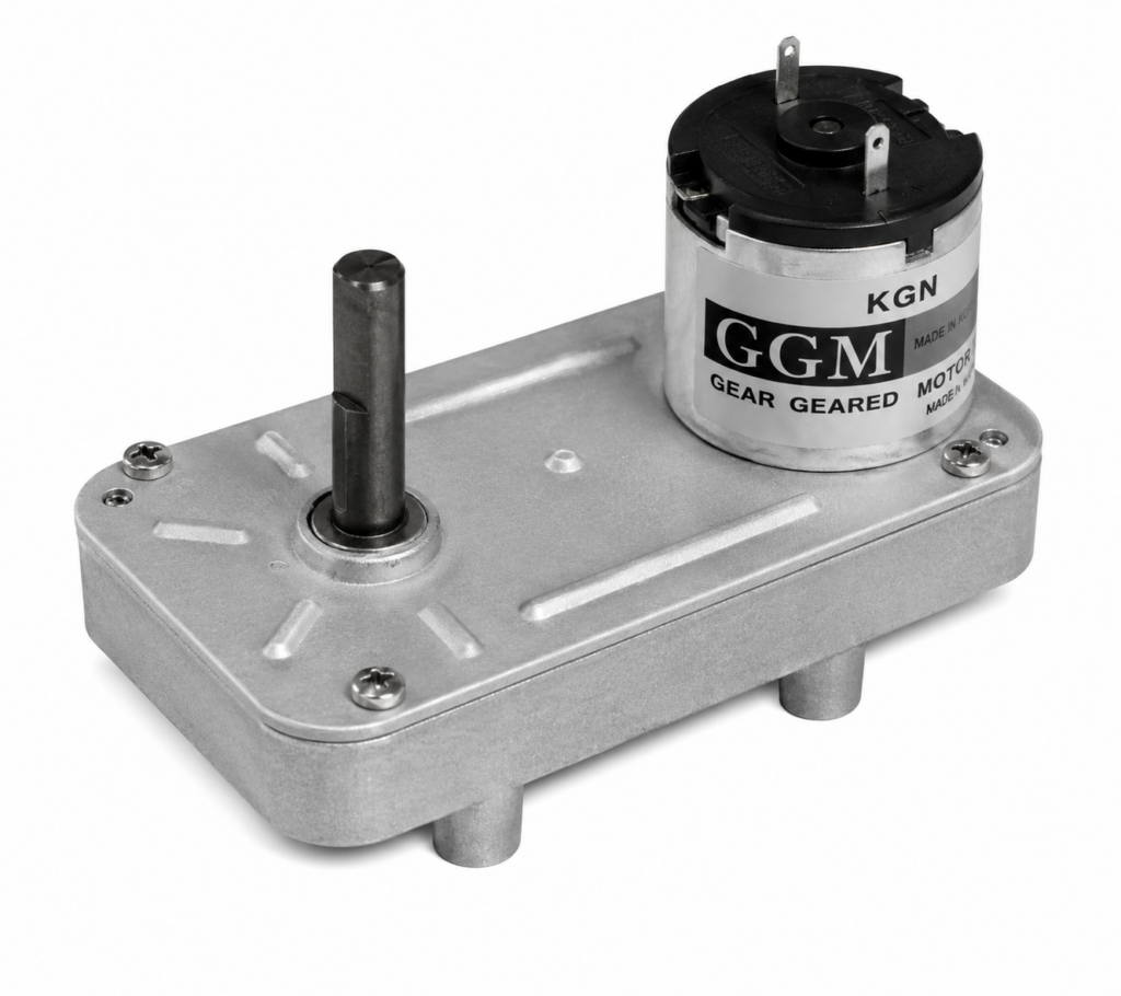 [GGM] — KGN-3429-P2 Worm Geared DC Motor (DC 24V, 9500rpm base, 3 ratios 1/43-1/105, F/R shaft)
