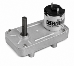 [GGM] — KGN-3429-P1 Worm Geared DC Motor (DC 12V, 9500rpm base, 3 ratios 1/43-1/105, F/R shaft)