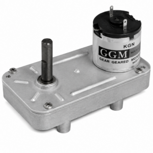 [GGM] — KGN-3429-P1 Worm Geared DC Motor (DC 12V, 9500rpm base, 3 ratios 1/43-1/105, F/R shaft)