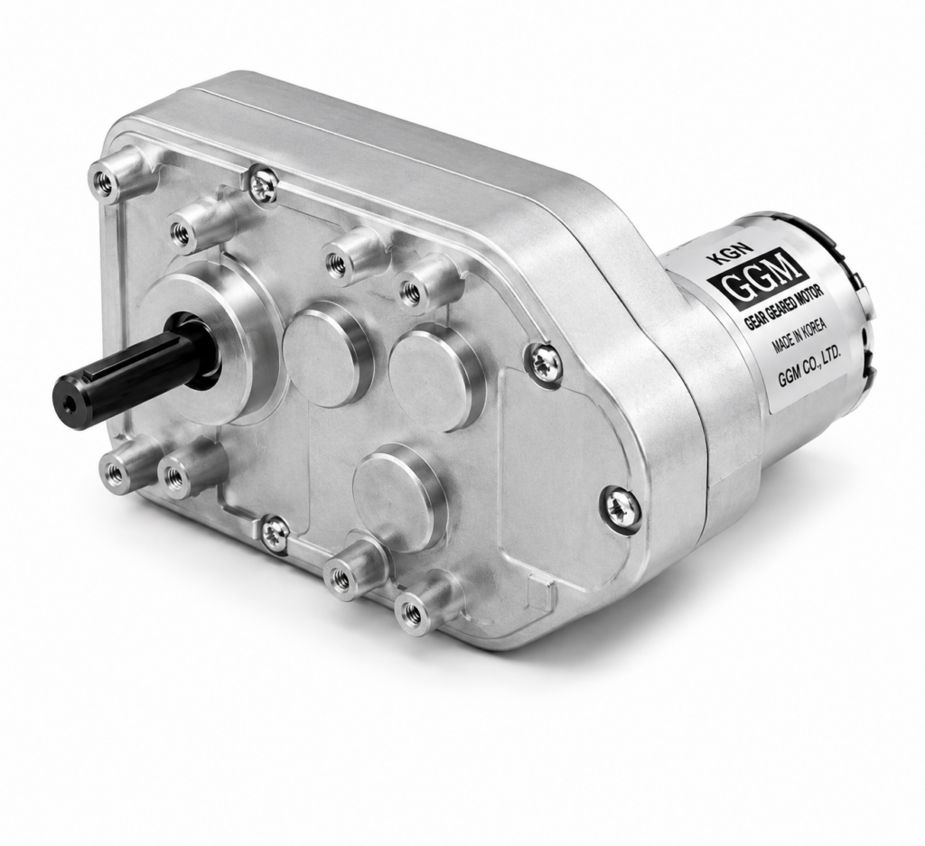 [GGM] — KGV2-3429 Geared Motor, KD3429P1 (DC 12V, 9 ratios 1/60–1/660, F/R output)