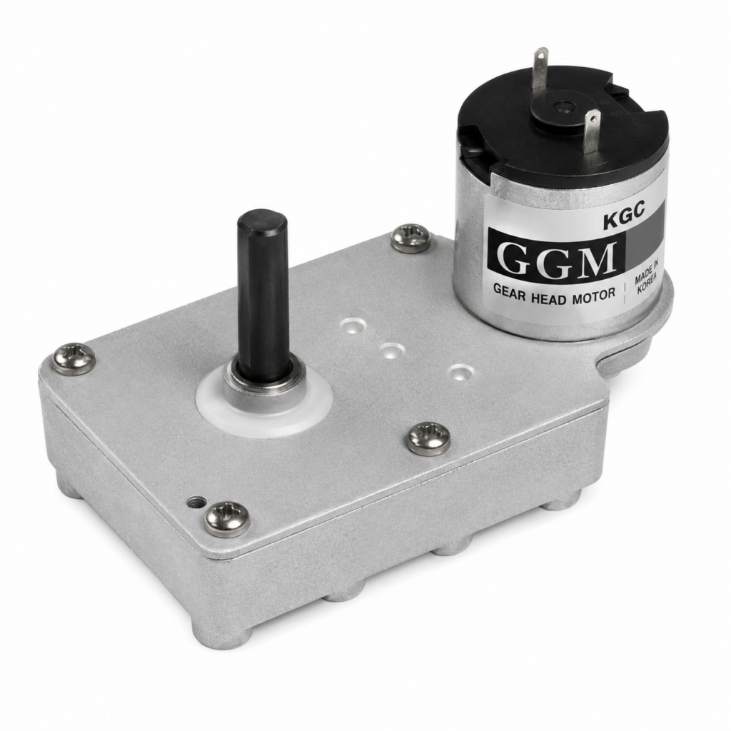[GGM] — KGE-3429-P1 F-Type Offset Geared DC Motor (DC 12V, 9500rpm base, 18 ratios 1/22-1/687)