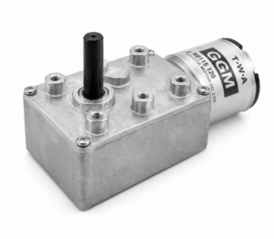 [GGM] — KWB-3429-P1 Worm Geared Motor (DC 12V, F/R output, 1/70–1/1800)