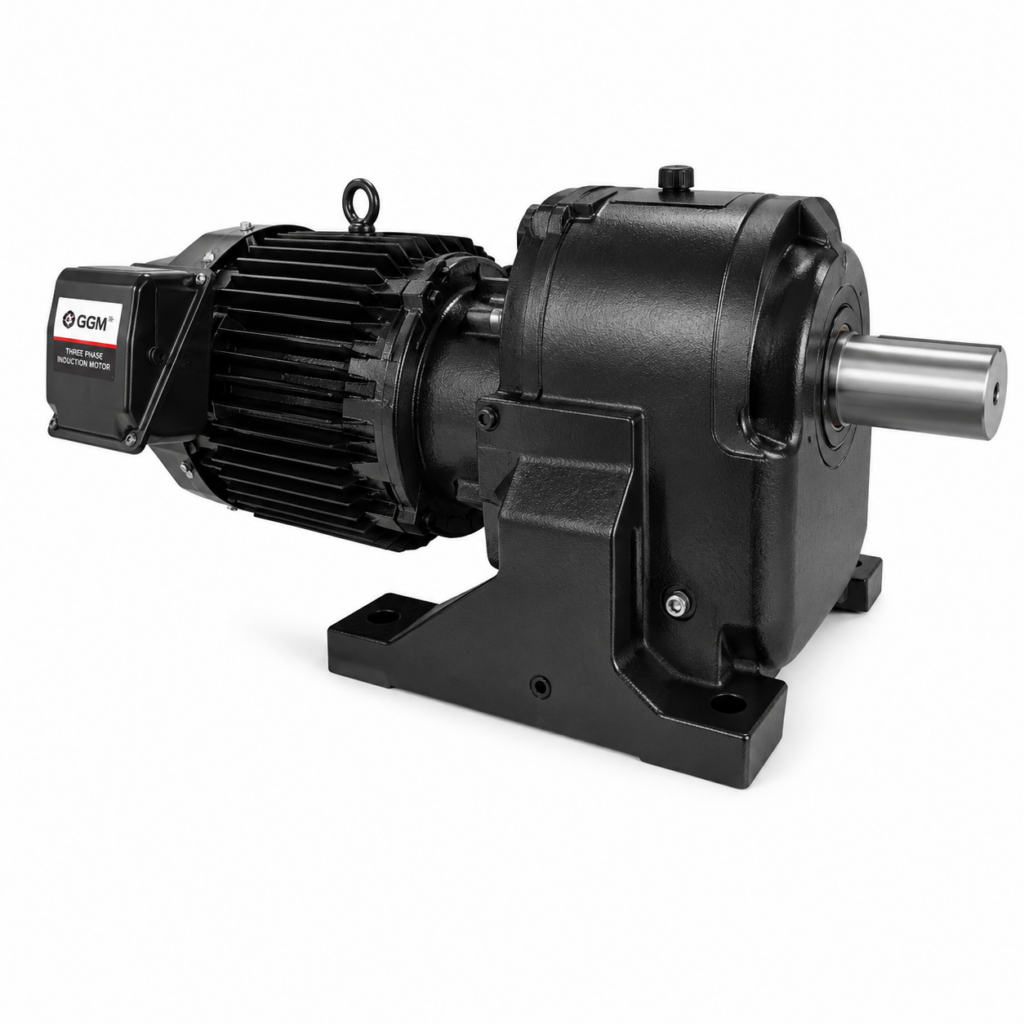 [MITSUBISHI ELECTRIC] — GM-LJPB Parallel Shaft Geared Motor with Brake (11-22kW, Leg Mount, SF1.4)