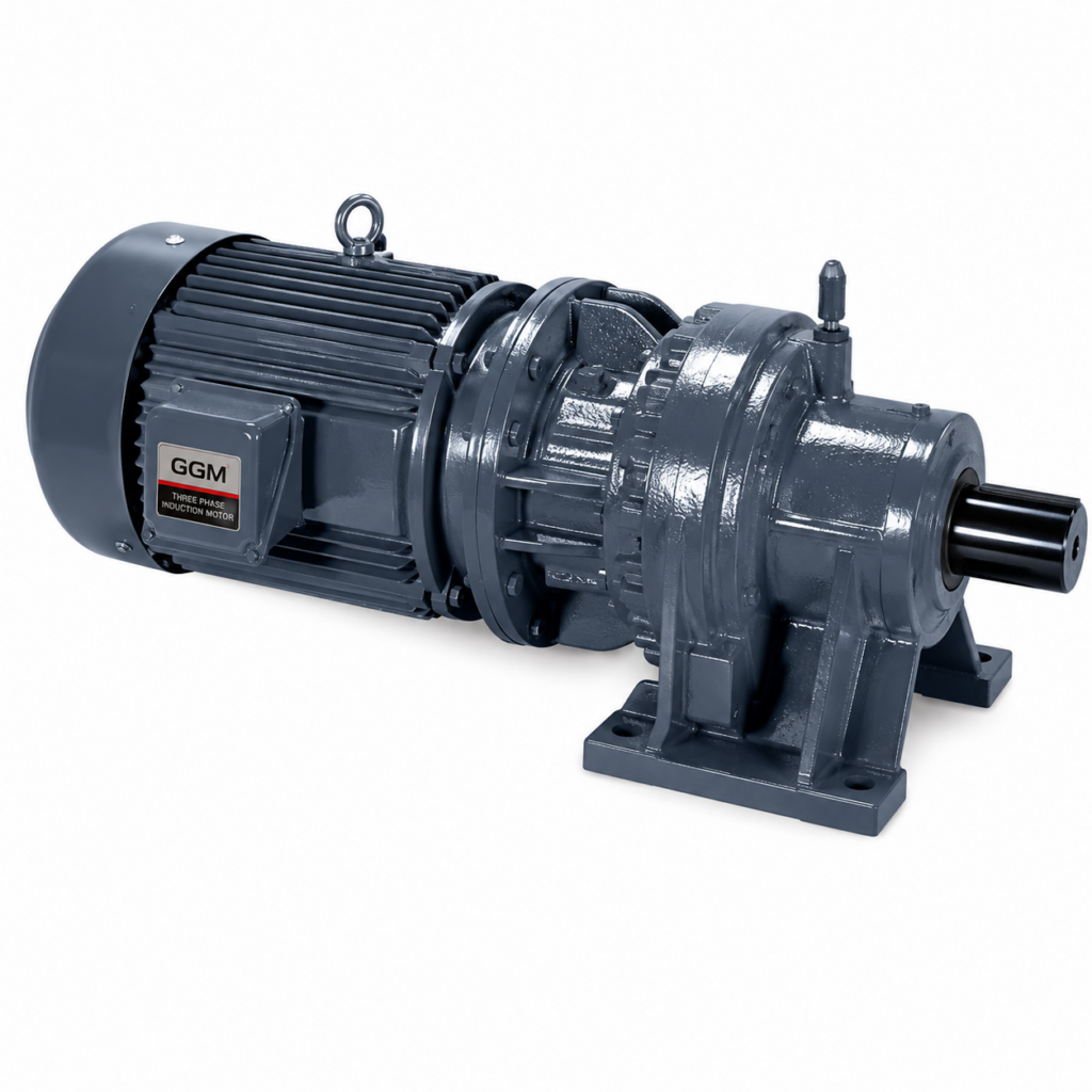 [MITSUBISHI ELECTRIC] — GM-PJPB Parallel Shaft Geared Motor with Brake (3.7-22kW, Leg Mount, SF1.0-2.0)
