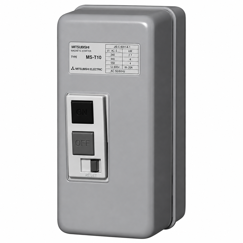 [MITSUBISHI ELECTRIC] — MS-T/N Series MS-T100 Enclosed Magnetic Starter (100A AC-3, T100 Frame, TH-T65/T100 Thermal)